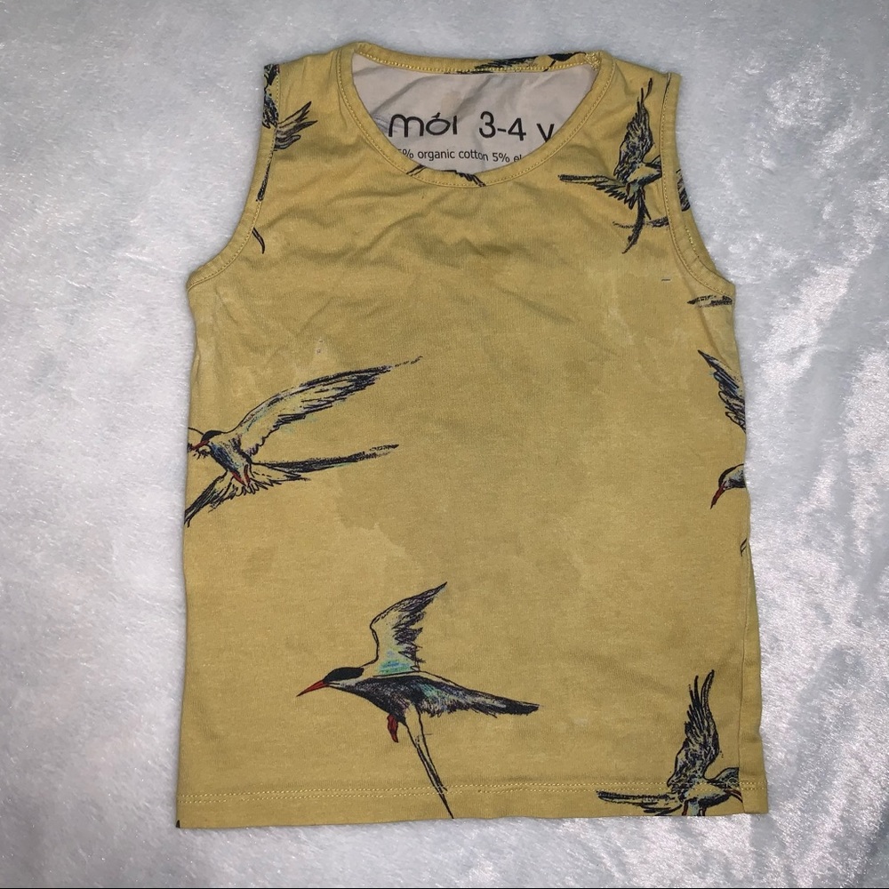 Moi Organic Cotton Bird Print Tank Top 3-4 Years